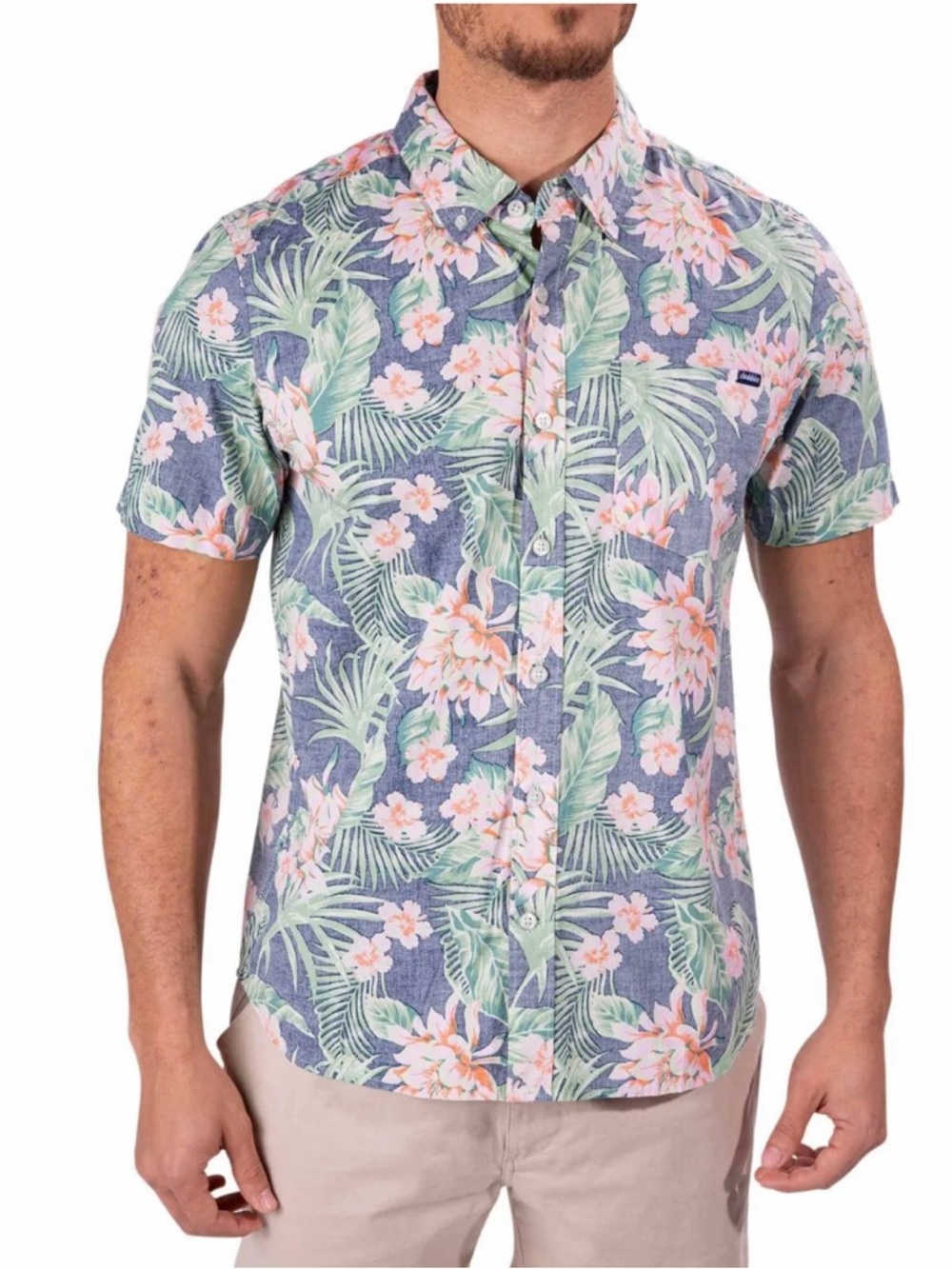 Chubbies Resort Wear Friday Shirt Men M Hawaiian Button Down Tropical Summer